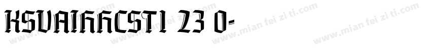 KSVAIHHCST1 23 0字体转换